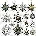 Celestial Sun Charm-100g (about 45-50pcs) Craft Supplies Sun Charms Pendants for Crafting, Jewelry Findings Making Accessory For DIY Necklace Bracelet M6 (Sun Collection)