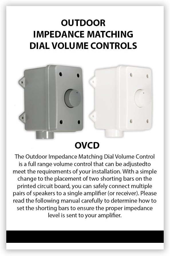 outdoor speaker volume control