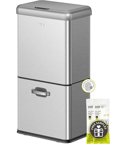 Hidden Tilt-Out Trash Can Cabinet - Recessed Wall Mount, 6L Capacity, White, Includes Toilet Paper Holder