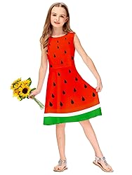 Remimi Kids Girl Watermelon Sleeveless Dresses