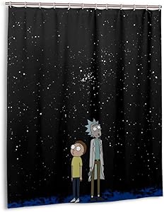 Olicsley Rick Morty Shower Curtain Liner Waterproof Polyester Fabric Bathroom Shower Curtain Fabric Shower Curtain 12 Hooks 60 X 72 Inches