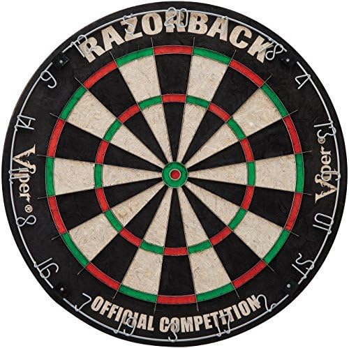 Viper Razorback Sisal Fiber Bristle Dartboard Measuring 18" in Diameter and 1.5" D with 100% Staple Free Spider Toys