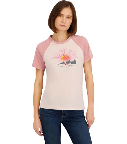 Spyder Womens Floral Wordmark Logo Graphic Short Sleeve Tee T