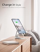 Nulaxy Dual Foldable Tablet Stand Adjustable Desktop Holder Silver view 2
