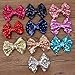 CÉLLOT Party Festival Baby Girls Sparkling Bows Clips 30PCS Glitter Sequins 4