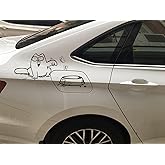 Simon Cat Car Fuel Tank Cover Sticker - Cute Cartoon Vinyl Decal - Scratch-Resistant Gas Cap Decoration - Easy to Apply & Remove (5''x9.14'', 2pcs)