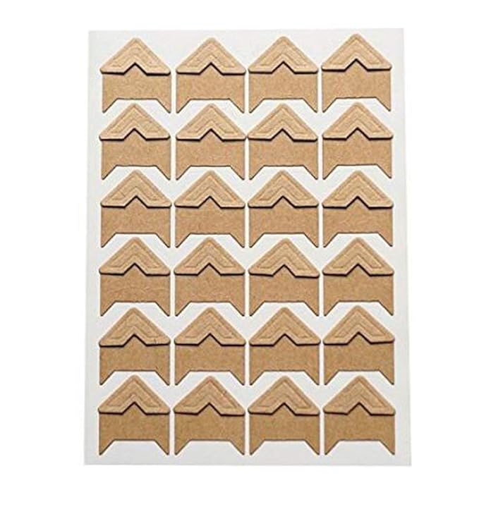 144Pcs Self Adhesive Art Picture Frame Corners Photo Paper