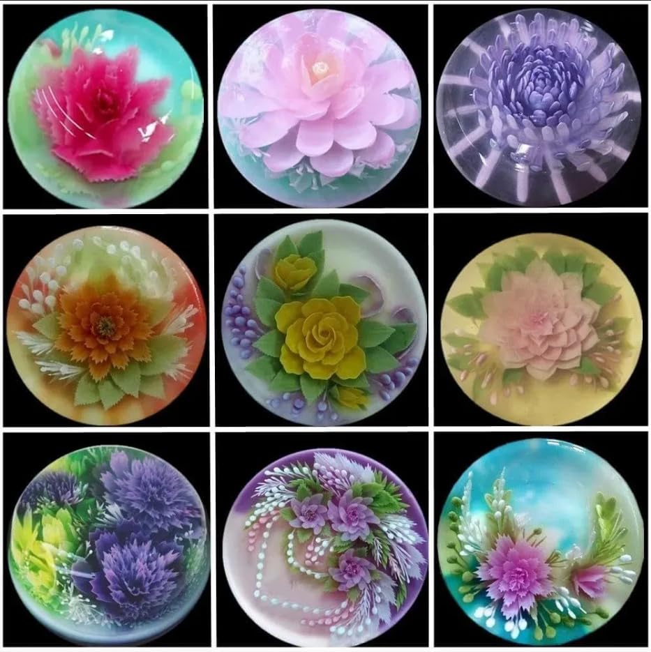 Herramientas de Gelatinapara Tartas,44PCS Herramientas de Arte de Gelatina 3D Utensilios de Acero inoxidable para Gelatina Para Decorar Tartas y Elaborar Tartas de Gelatina