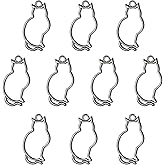 PATIKIL Alloy Open Back Bezel Pendants, Cat Shaped Hollow Resin Pendant Frame for DIY Crafts Earrings Necklace Bracelet Making