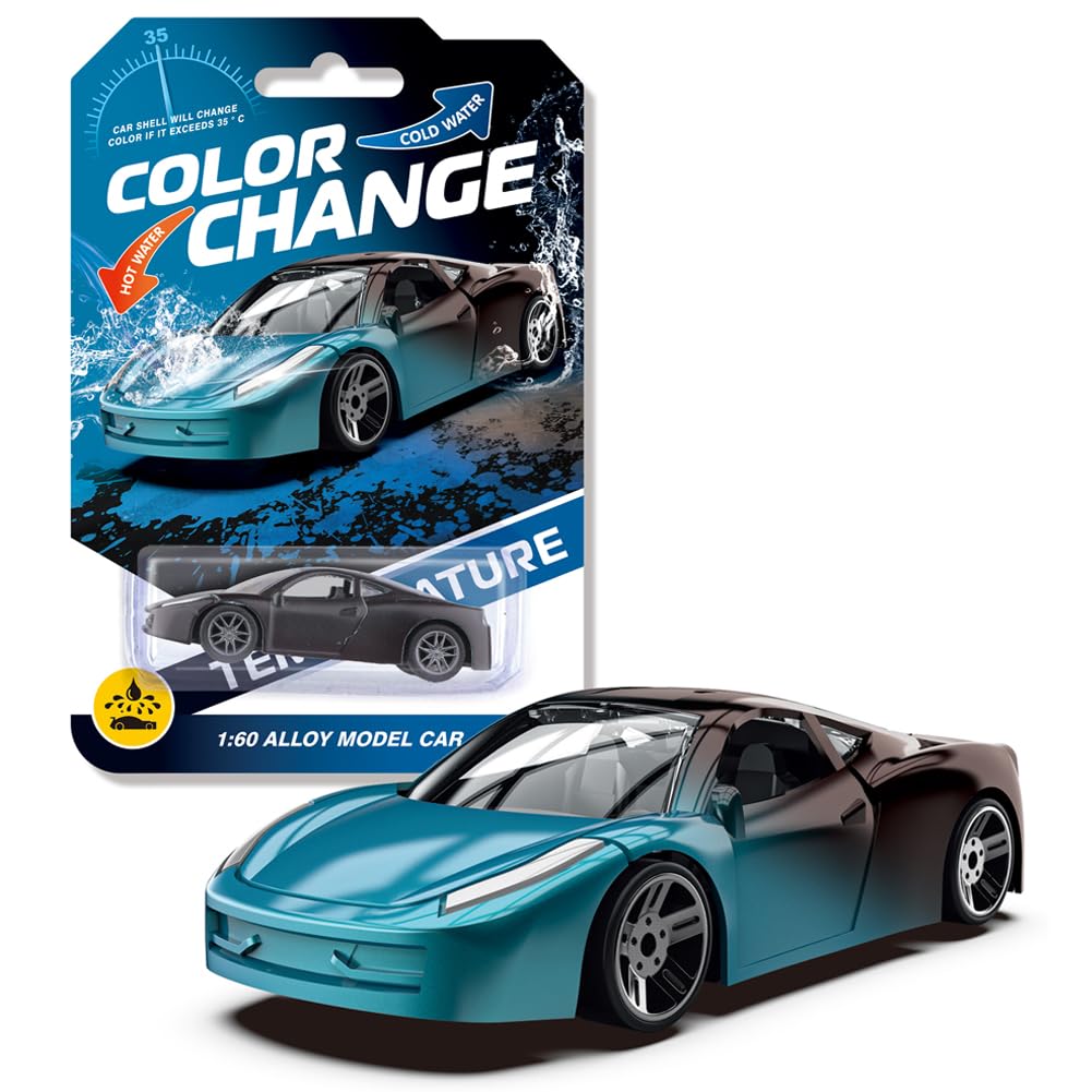 KMFASVX Car Model, Collectible Super Sports Diecast Car Toy,1:60 Alloy Pull Back Racing Toy Vehicle for Boys Girls Christmas and New Year Gifts - Blue Black