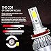 Malcam H11/H9/H8 LED Headlight Bulbs All-in-One Conversion Kit, 7600LM 72W 6000K Cool White COB, IP68 Waterproof LED Headlight Bulb - 3 Yrs Warranty