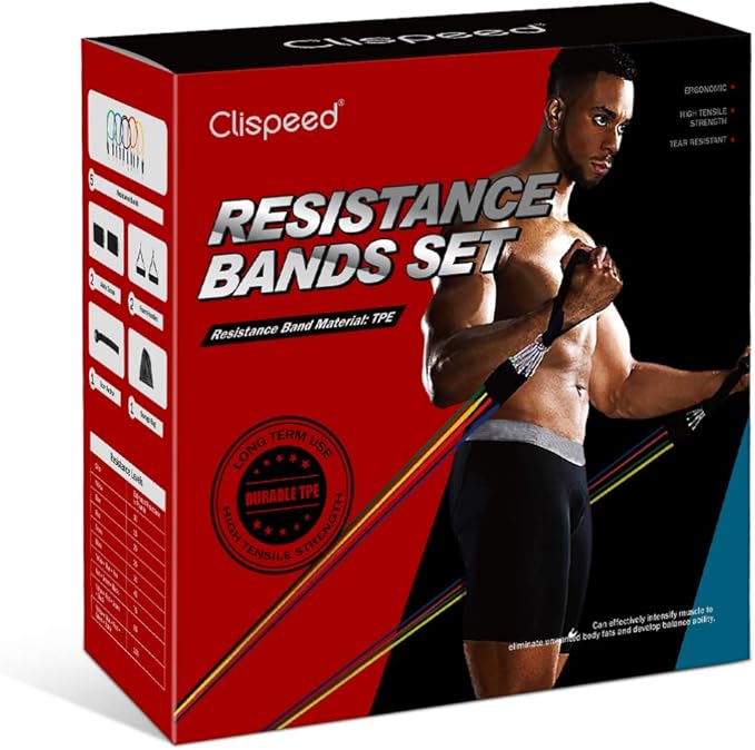 CLISPEED 11PCS Resistance Bands Set Stackable Practical Durable ...