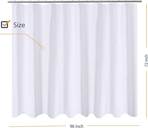 Amazon Com N Y Home Fabric Shower Curtain Liner Oversize 96 X 72
