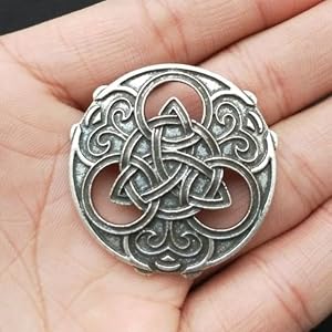Vintage Celtic Knot Men's Brooch, Nordic Viking Style Gift | Retro distressed, multifunctional brooch, suit and coat accessor