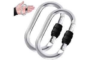 EZYA Carabiner Clips Heavy Duty 25KN/5600LB - 4.3" Large Caribiniers