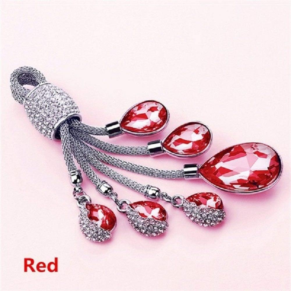 HGZTY Car Key Cover Suede Fur Zinc alloy Car Key Case for CHEVROLET CRUZE Equinox Malibu for Aveo Trax Opel Astra Corsa Meriva J mokka Accessories,red keyring