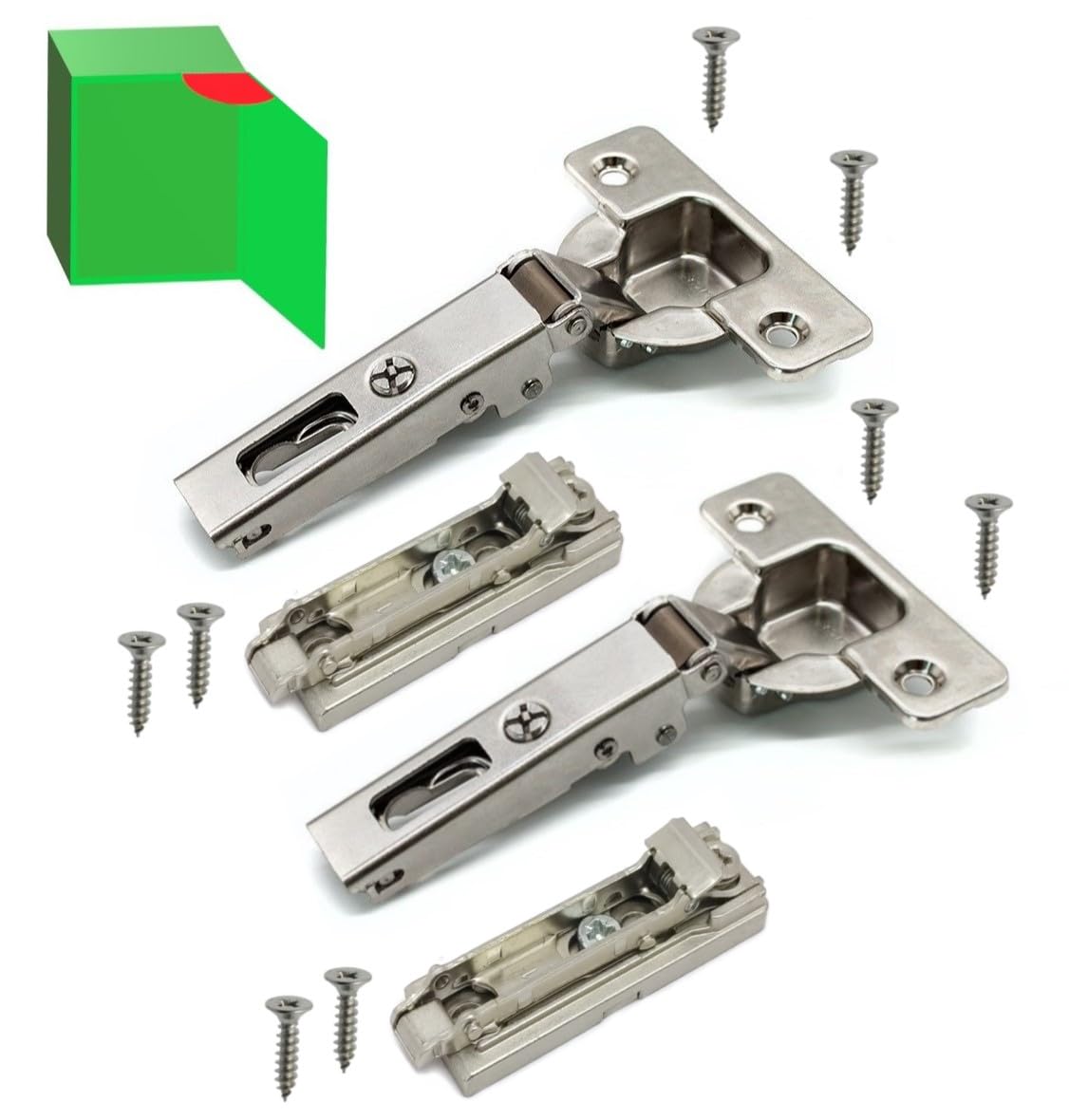 Salice Universal Zipper with 110° Opening Standard Application (Traditional Snap Closure, Low Neck, "0", 2 Pieces)