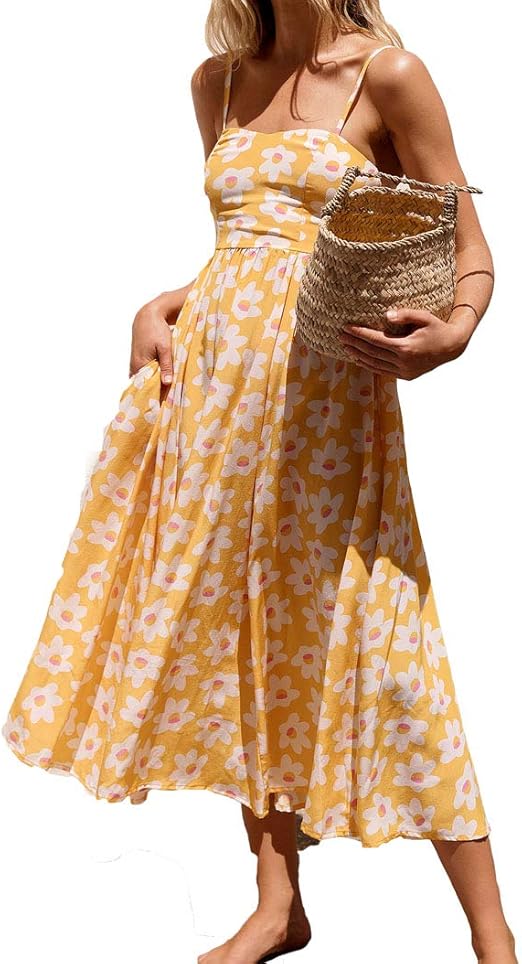 yellow sundress with sleeves