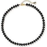 Joya Love Colorful Gemstone Beaded Necklaces For Women Trendy Rainbow Natural Stone Boho Handmade Stainless Steel Waterproof Strand Necklaces Jewelry For Women Gift