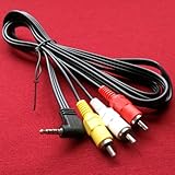 Sony Handycam DCR-TRV350, DCR-TRV350/e Camcorder Compatible AV A/V TV-Out Audio Video Cable/cord/lead - 5 Feet Black - Bargains DepotÂ®