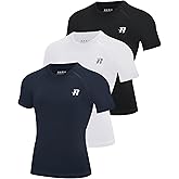 Runhit Boys Compression Shirt Short Sleeve Youth Basketball Undershirt Kids Quick Dry Athletic Base Layer T-Shirt