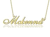 McKenna Heart Name Necklace 18k Gold Plated