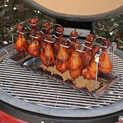 FIRELOOP Chicken Wing Leg Rack BBQ Chicken Drumsticks Rack Stainless