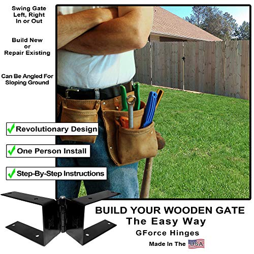 GForce Wood Gate Hinges Build A Fence Gate The Easy Way One Person