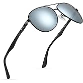 ZENOTTIC Polarized Aviator Sunglasses Men: Lightweight Carbon Fiber Frame | UV400 Protection Scratch-Resistant TAC Lens, Durable Metal Frame, Soft Silicone Nose Pads, Classic Pilot Driving Sun Glasses