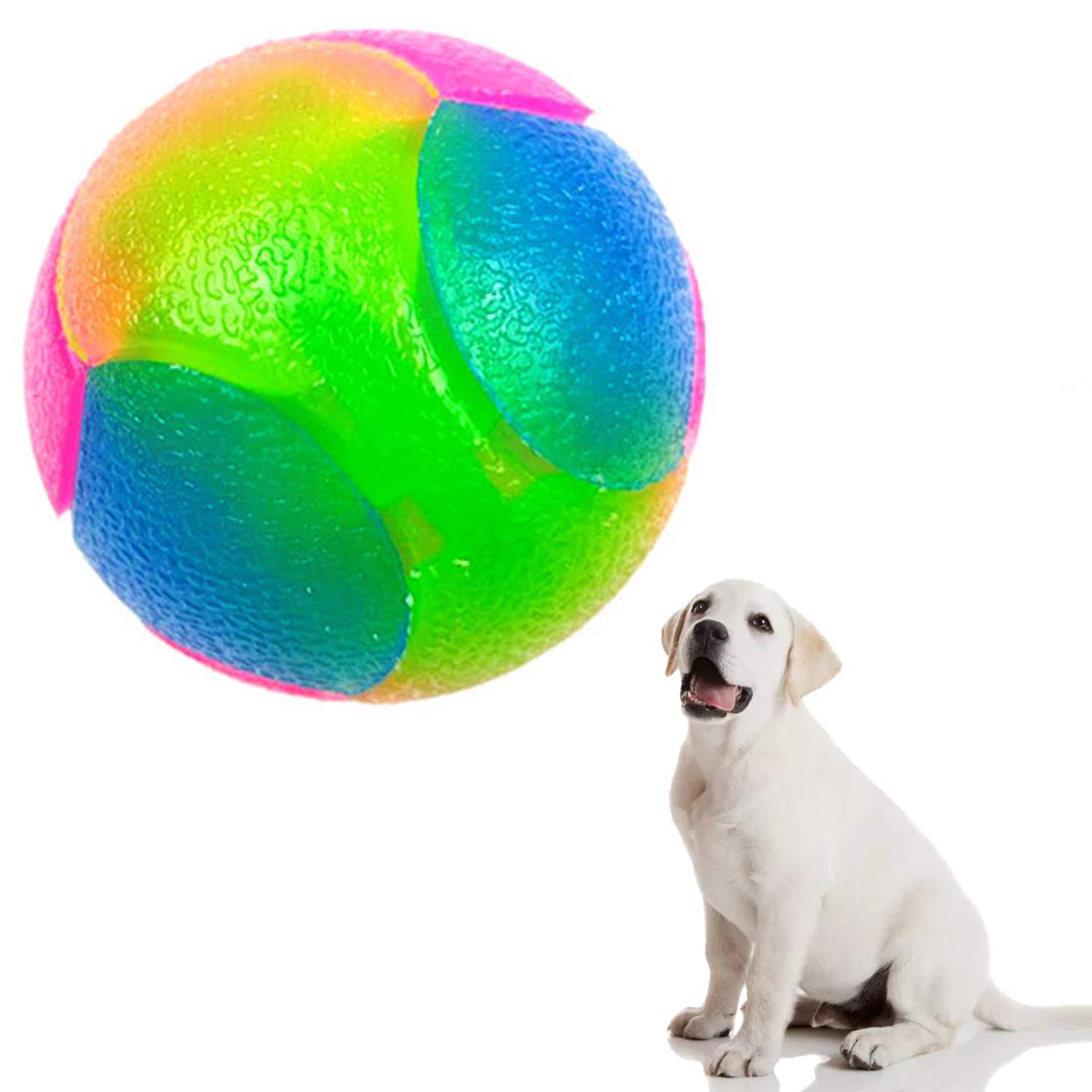 BINGXIAN Rubber Balls for Dogs,Toy Balls for Dogs,Durable Light Jumping Flashing Dog Balls