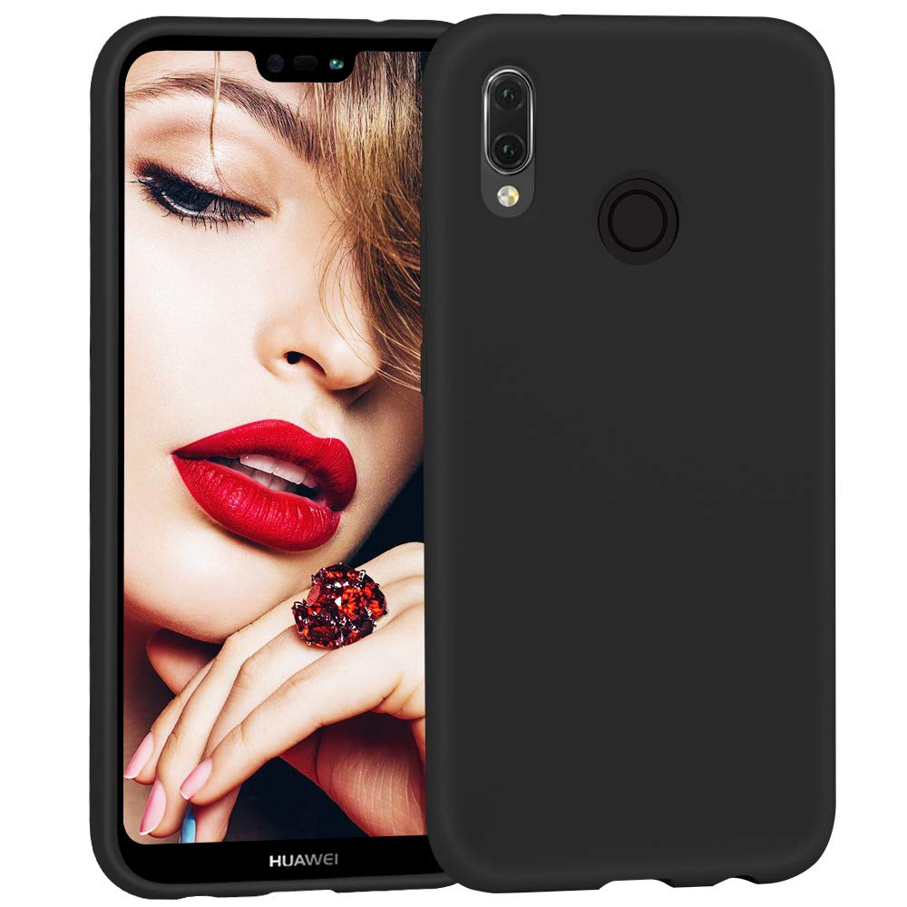 JASBON Coque pour Huawei P20 Lite Coque Silicone Gel Souple Housse Etui de Protection Anti Choc pour Huawei P20 Lite - Noir