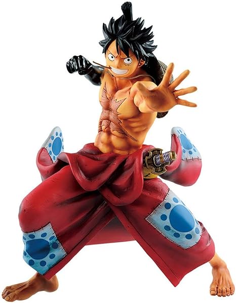 Amazon Com Ynq One Piece Kimono Luffy Wano Country Armed Color Model Figure Furniture Decor