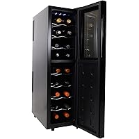 Koolatron Urban Series 18 Bottle Slim Dual Zone Wine Cooler, Thermoelectric Wine Fridge, Freestanding Wine Cellar for…