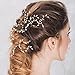 Unicra Handmade Gold Hair Pins for Brides and Flower Girls(pack of 3)