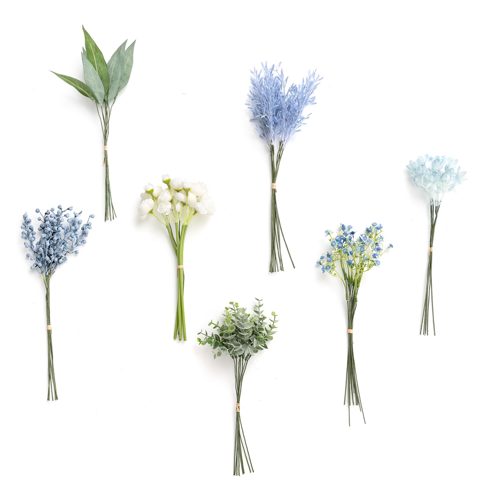 Photo 1 of ***(MISSING PARTS/ NOT A COMPLETE SET)***
Ling's Moment Artificial Greenery Stems Box Set, 55pcs with 8 Kinds of Faux Greenery Picks for DIY Bridal Bouquets Wedding Floral Arrangement Table Centerpieces, Navy & Cream