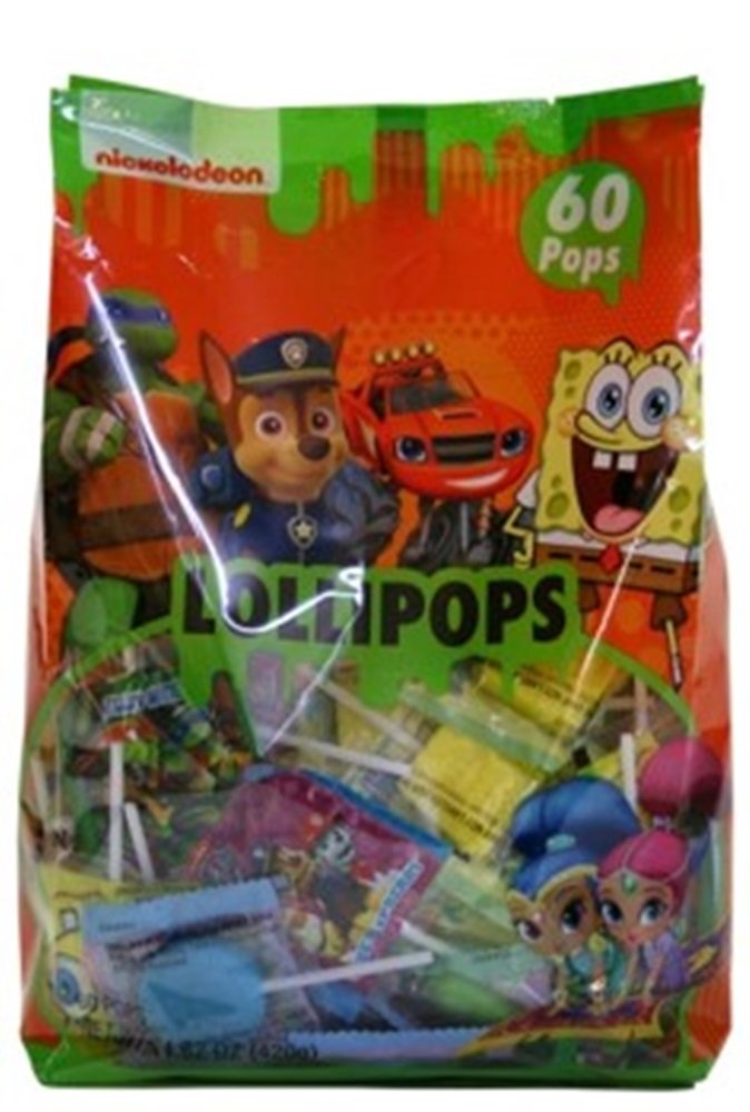 Nickelodeon Assorted Character Candy Lollipops, 60 Count