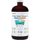 LIQUIDHEALTH Daily Multi Mineral Liquid Supplement with Fulvic Acid, Plant Based Ionic Aquamin Sea Trace Ocean Minerals - Immune Support, Energy, Gut Health, Detox - Made in USA, Vegetarian (32 oz)