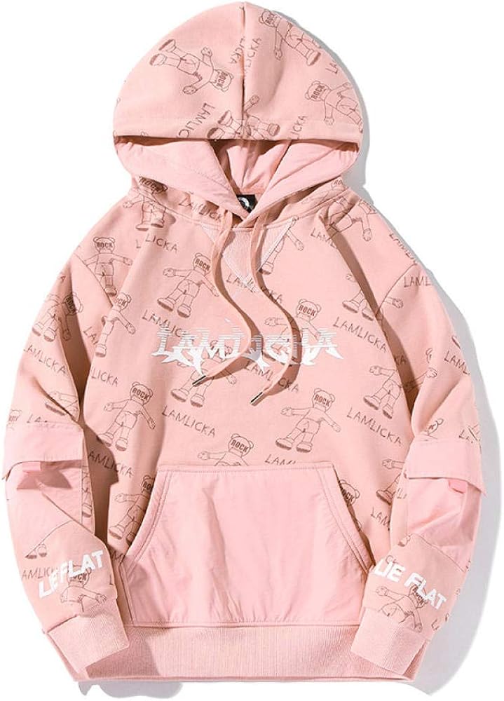 JXX Fleece para Hombre Otoño / Invierno Sudadera con Capucha Rosa con ...