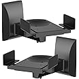 WALI Dual Side Clamping Bookshelf Speaker Wall Mounting Bracket for Large Surrounding Sound Speakers, Hold up to 55 lbs. (SWM
