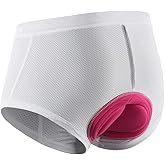 Keenso 3D Padded Bike Underwear,Cycling Shorts Biking Riding Briefs Biker Cycle Undershorts for Women (M) White