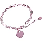 Alex and Ani Heart Charm Double Paperclip Chain Bracelet