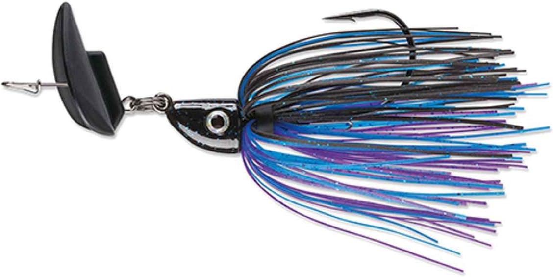 Terminator, Shudder Bait Lure, 5/0 Hook Size, 1/2 oz, Black, Blue, and Purple, Package of 1