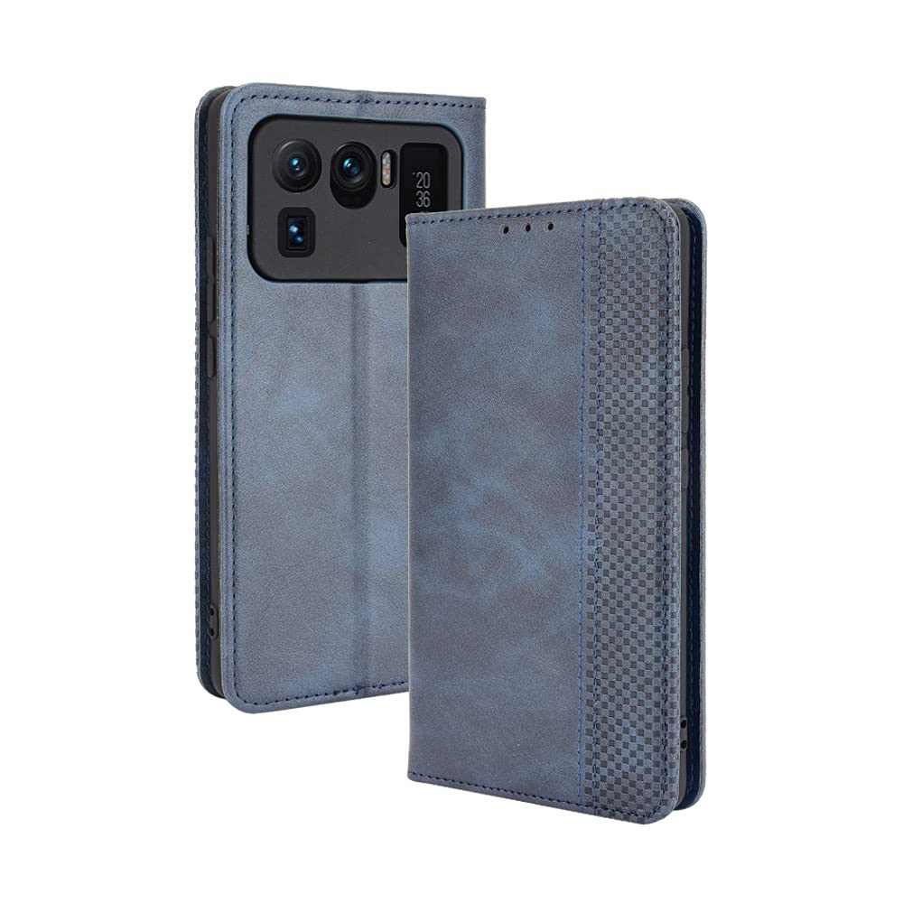 Xiaomi Mi 11 Ultra Case [Wallet Case] [Kickstand] [Card Slots] [Magnetic Flip Cover] Compatible with Xiaomi Mi 11 Ultra Smartphone(Blue)