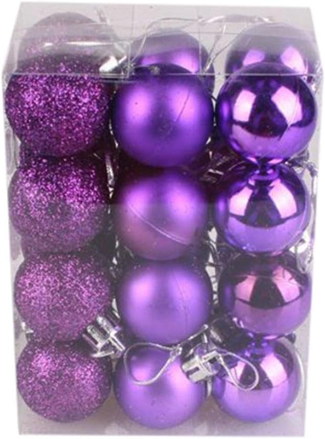 Sumen Xmas Ball Ornaments 24-Pack 30mm Christmas Tree Ball Bauble Hanging Home Party Decor