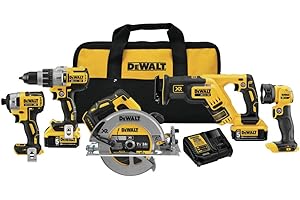 DEWALT 20V MAX* XR Cordless Drill Combo Kit, Brushless, 5-Tool (DCK594P2)