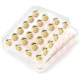 Newness Deviled Egg Containers with Lid, (Set of 2), Plastic Egg Platter for 48 Devil Eggs, Clear Storage Deviled Egg Carrier, Fridge Stackable Countertop Portable Egg Tray