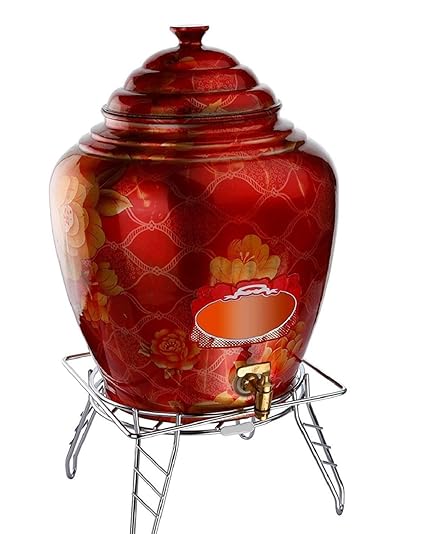 Trendegic Stainless Steel Plant Pot Stand for Kitchen Chrome Plated Matka Stand