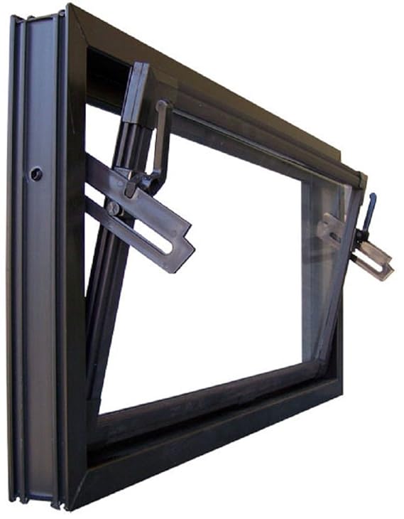 Kellerfenster braun 80 x 60 cm Einfachglas