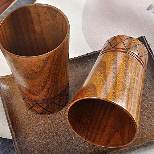 image for Connia Wooden Cup Bottle Log Color Handmade Natural Wood 175ml Hand Cu