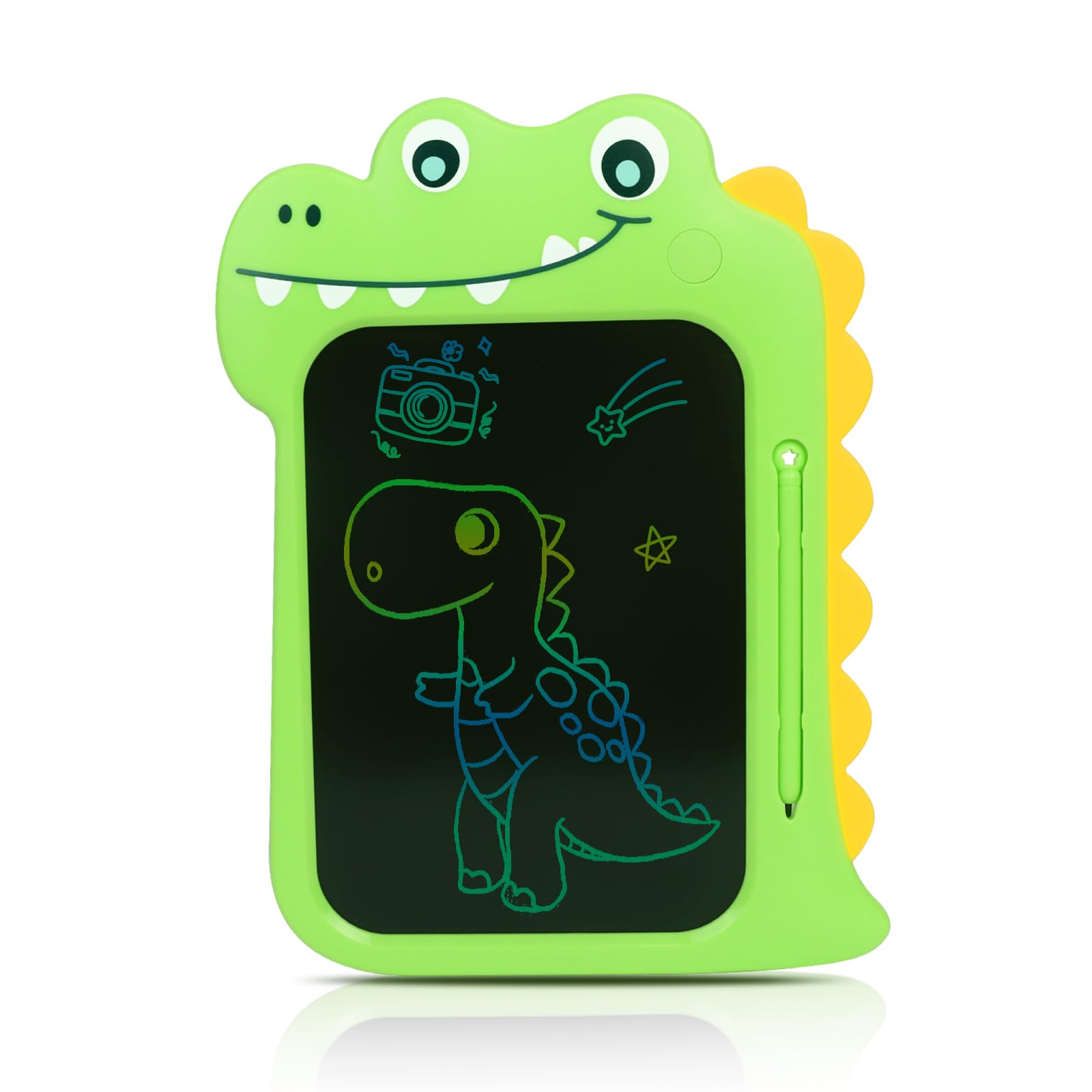 LCD Writing Tablet for Kids, 10inch Doodle Board Toddle Toys, Drawing Pad Educational Toys for 4 5 6-Year-Old Boys Girls, 27.5 * 21cm (Dinosaur-Green)
